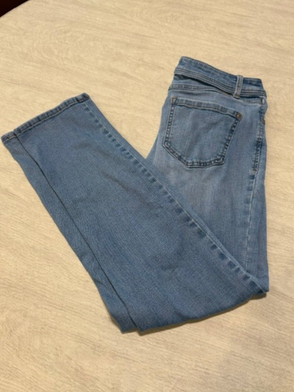 INC International straight leg blue denim jeans.